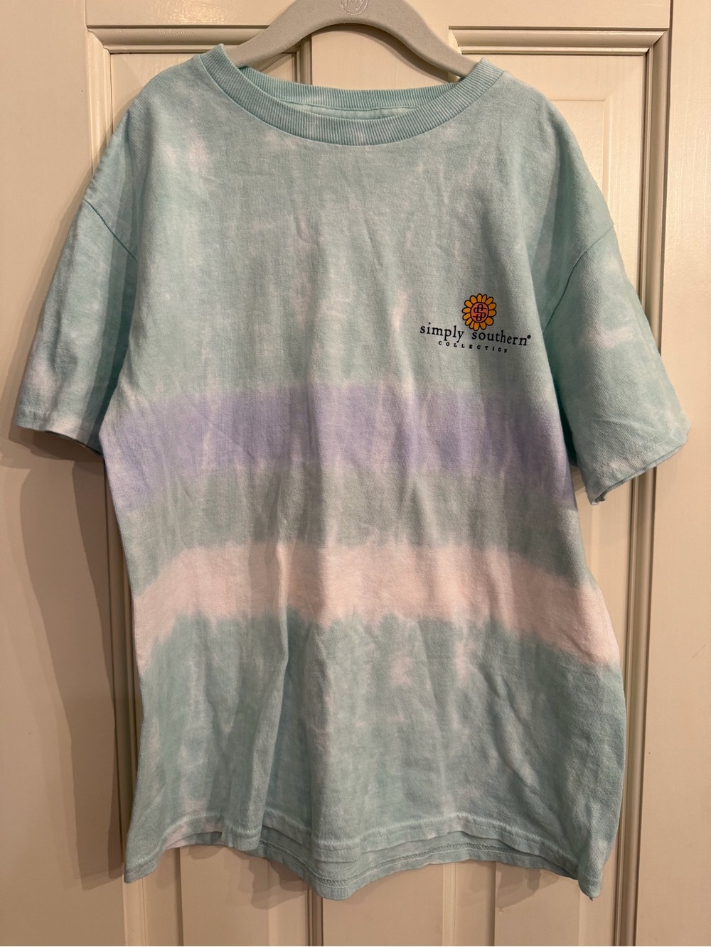 Live Happy Graphic Tie Dye Tee by Simply Southern Youth Medium NWOT